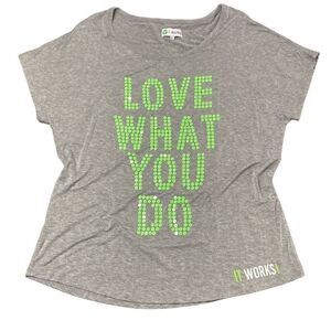 It Works! Short Sleeve Grey T Shirt Size XL